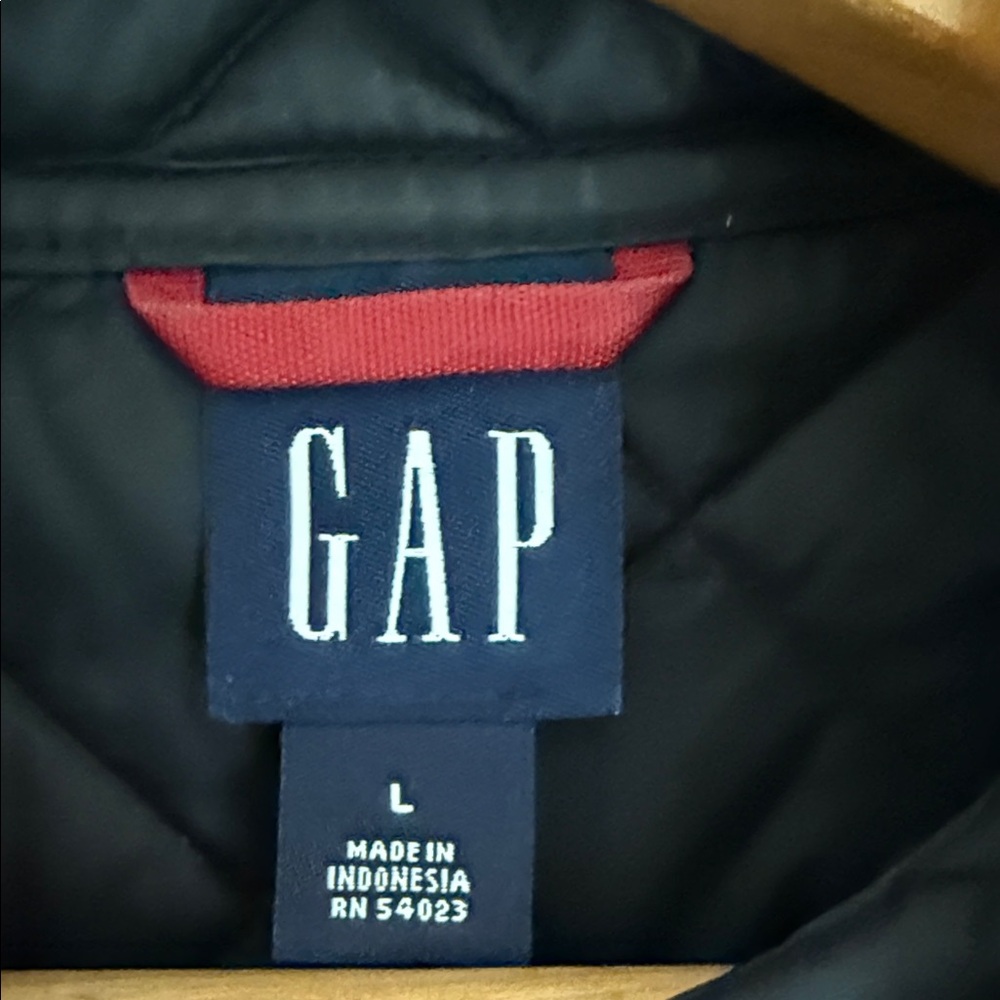 Gap Quilted Vest Y2K Mandarin Collar Large - Picture 2 of 9